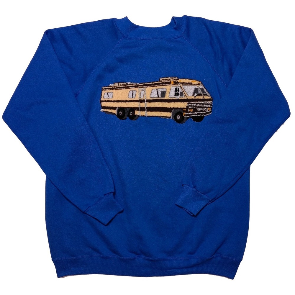 Vintage 1980s HANES Apollo RV Motorhome Applique Patch Sweatshirt Made USA XL - Picture 1 of 11